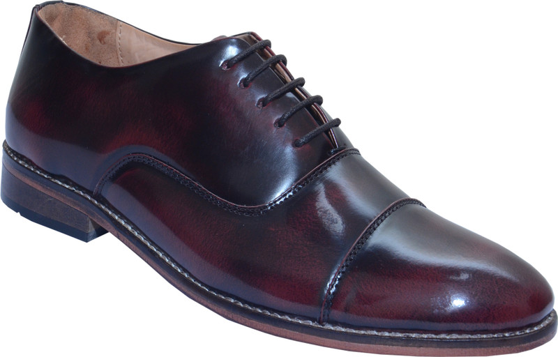 Dizaro LEATHER Lace Up For Men(Maroon) Dizaro LEATHER Lace Up For Men(Maroon)
