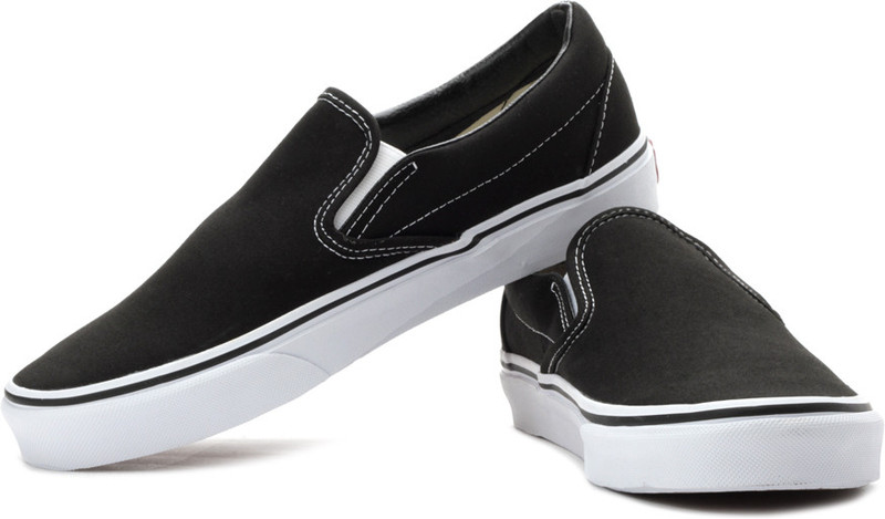 Vans Classic Slip-On Loafers For Men(White, Black) Vans Classic Slip-On Loafers For Men(White, Black)