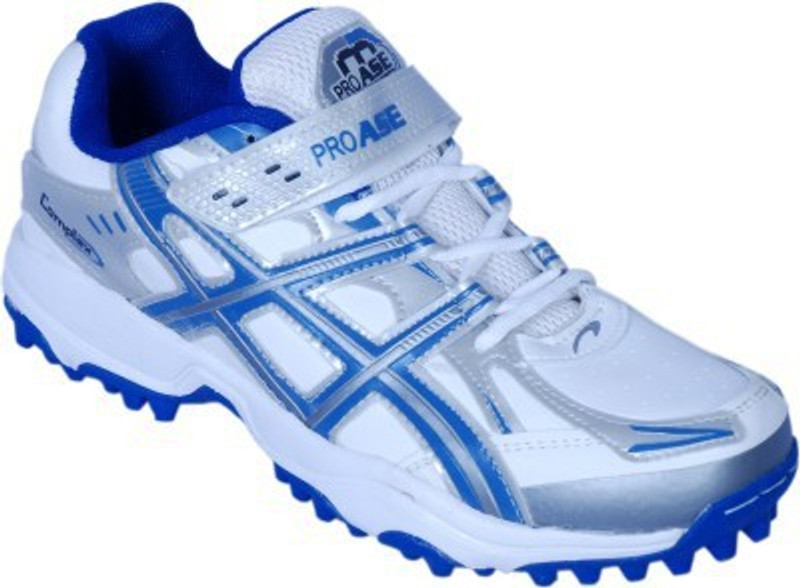 Proase Stud Cricket Shoes For Men(White, Blue)