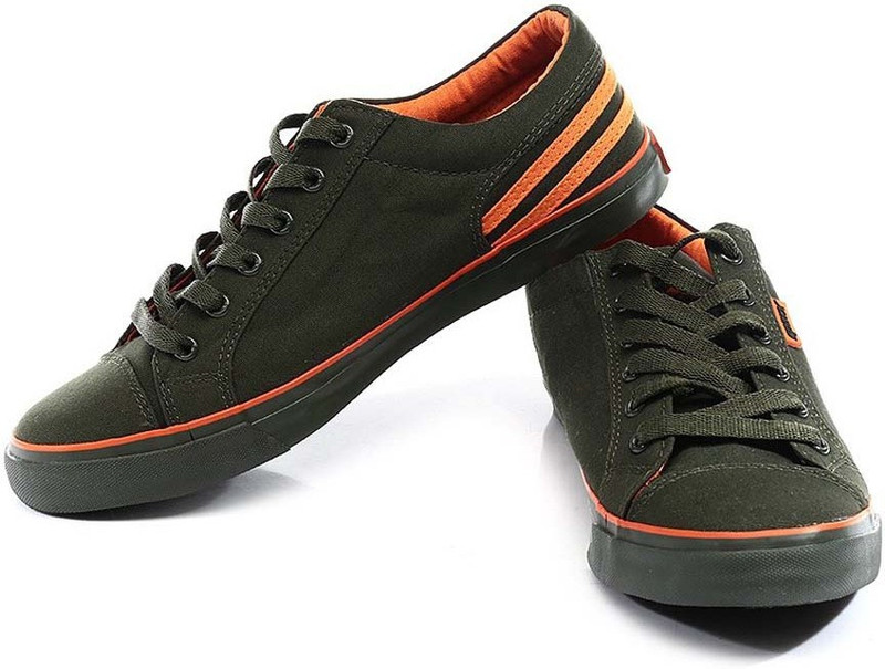 Sparx Trendy Olive Orange Canvas Shoes For Men(Orange, Olive)