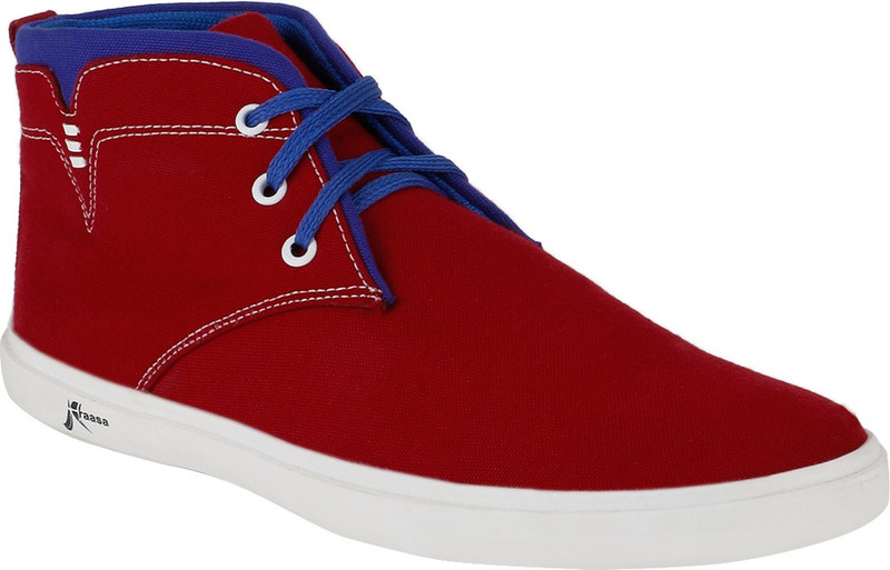 Kraasa Canvas Shoes For Men(Red)