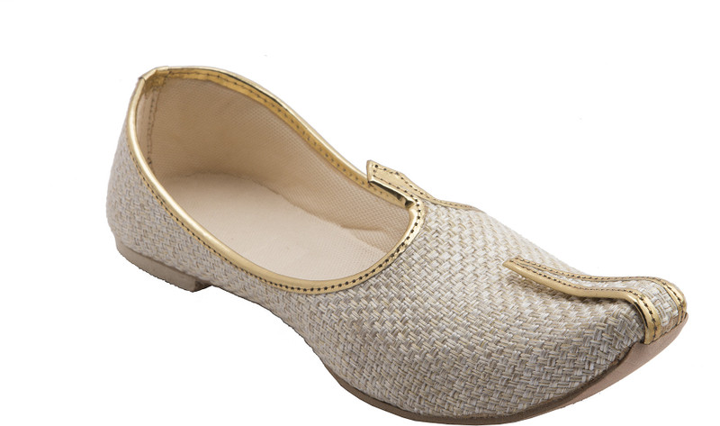Paduki Ethnic Mojaris For Men(Silver)