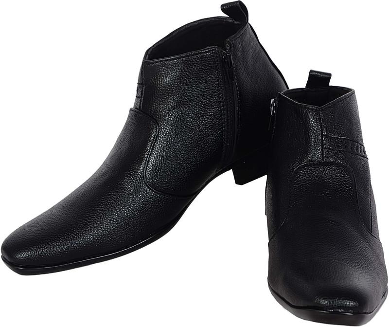 George Adam Bold Look Mens Pu Boots Boots For Men(Black)