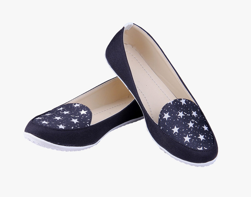 Goyal Black Star Loafers For Women(Navy)