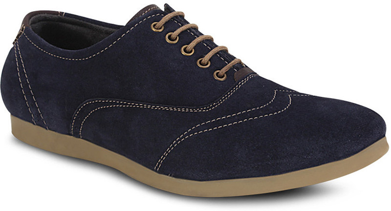 Get Glamr Stylish Brogues Casual Shoes For Men(Blue) RS.499 (76.00% Off) - Flipkart