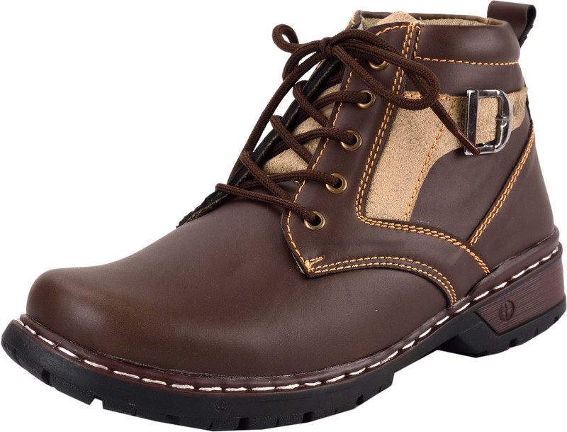 Chamois derby Boots For Men(Brown)
