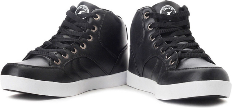 Sparx SM-131 Mid Ankle Sneakers For Men(Black)