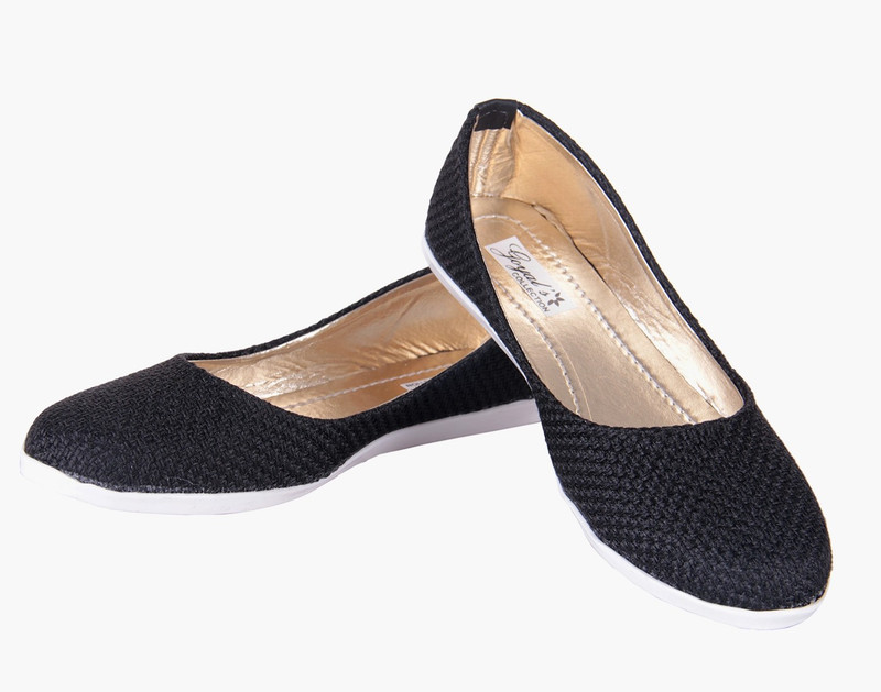 Goyal Black Jute Bellies For Women(Black)