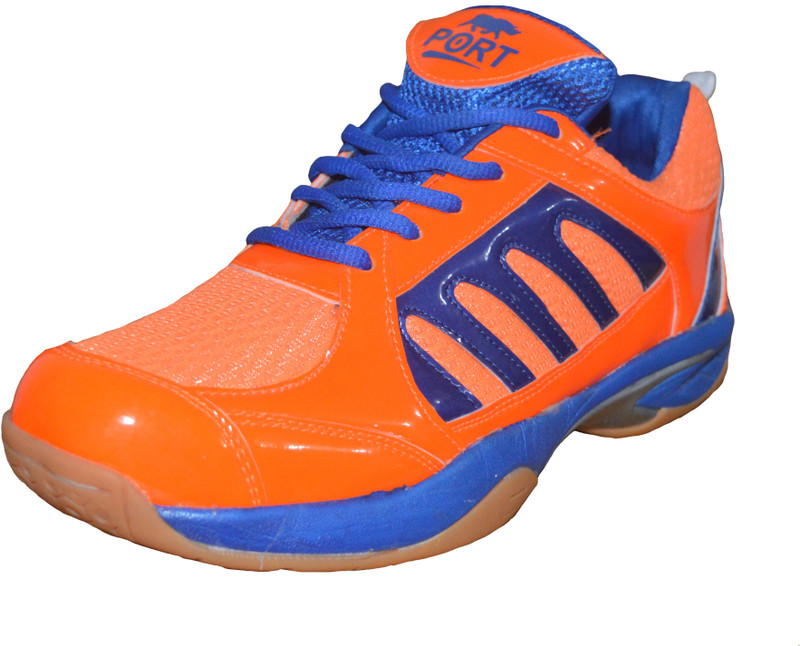 Port Dox-Art140 Badminton Shoes For Men(Blue, Orange)