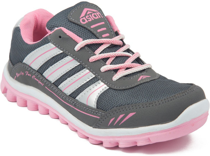 Asian Running Shoes For Women(Pink, Grey) Asian Running Shoes For Women(Pink, Grey)