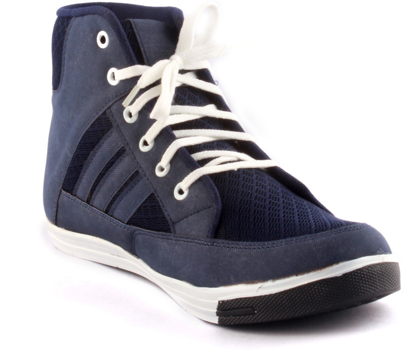 Zapatoz Blue Stylish Boots For Men(Blue, Black)