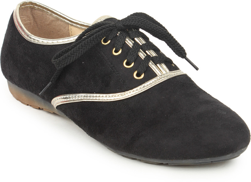 Stylistry Maxis Black Casual Shoes For Women(Black)