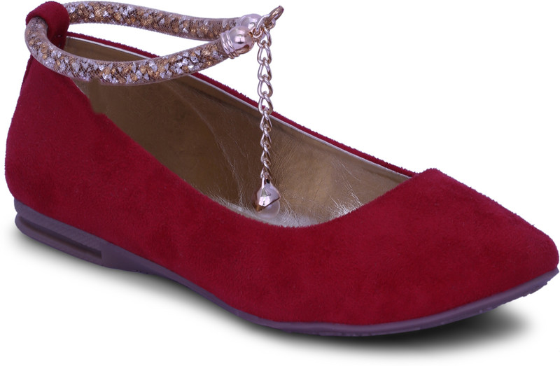 Get Glamr PAULA SLIP ONS Bellies For Women(Red)
