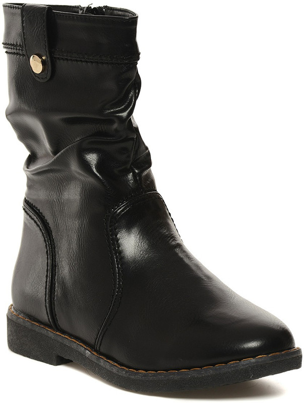 Flat n Heels Boots For Women(Black)