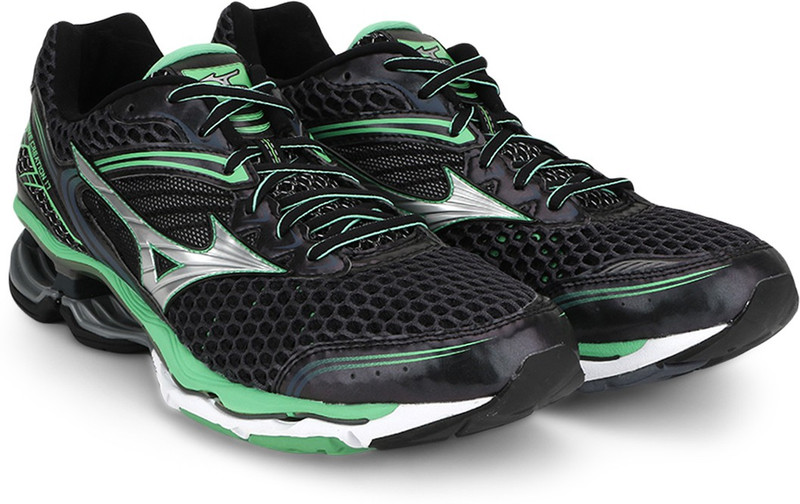 Mizuno Wave Creation 17 Running Shoes For Men(Silver, Green, Black)