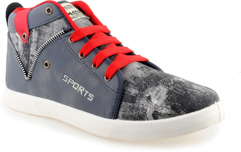 Go Run Maxis Fashion-12 Grey Red Sneakers For Men(Red, Grey)