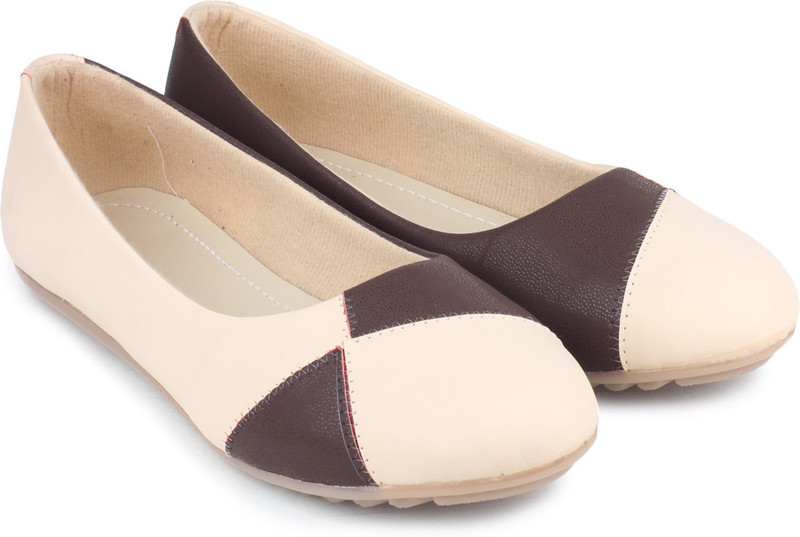 Shezone Bellies For Women(Brown, Off White)