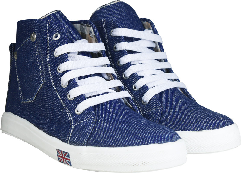 Beonza Denim Jeans High Tops For Women(Blue)