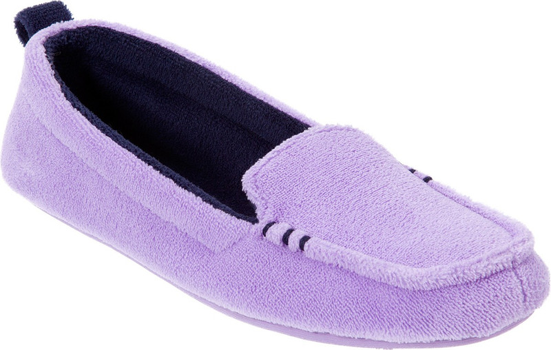 Dearfoams Soft Casual Sneakers Loafers Shoes Purple Mocassin For Women(Purple)