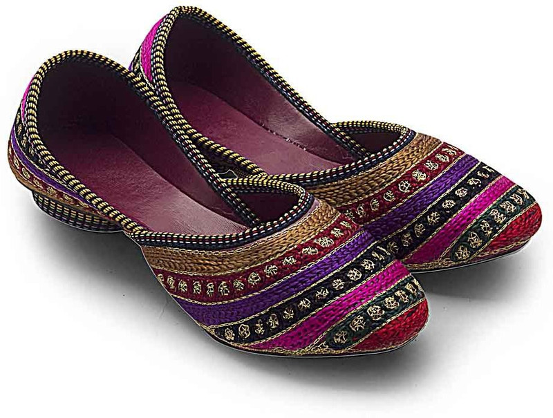 Little India Women Jaipuri Resham Zari Work Ballerina Sandals 307 Jutis(Multicolor) RS.390 (56.00% Off) - Flipkart