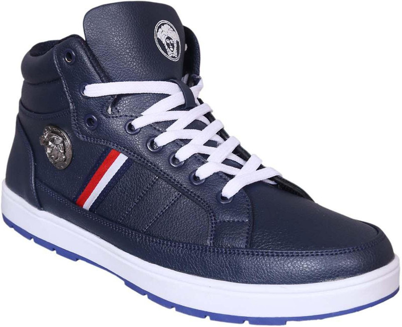 M & M Navy Anklet Sneakers For Men(Navy)