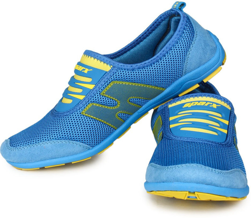 Sparx Stylish Blue Yellow Running Shoes For Women(Blue)