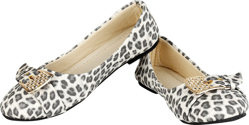 Hanna Leapord Bellies For Women(White, Grey)