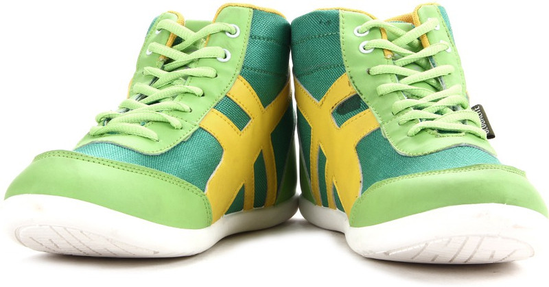 Globalite Astrix Men High Ankle Sneakers For Men(Green, Yellow) Globalite Astrix Men High Ankle Sneakers For Men(Green, Yellow)