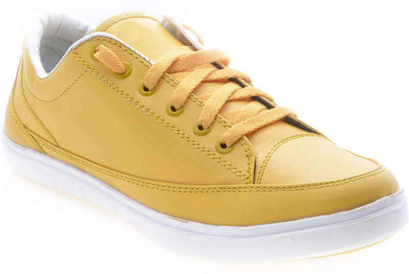 Boysons Canvas Shoes For Men(White, Yellow)