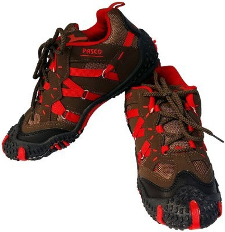 Genial Running Shoes For Men(Red, Brown)
