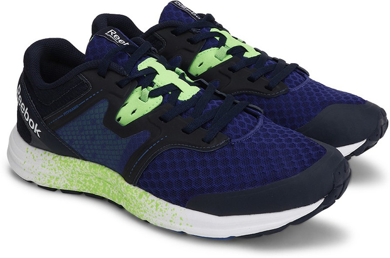 REEBOK EXHILARUN Running Shoes For Men(Navy, Green)