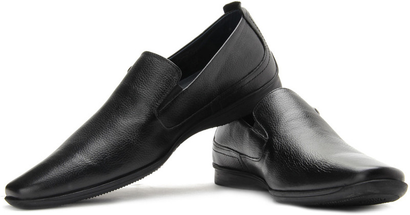 Louis Philippe Slip On Shoes For Men(Black)