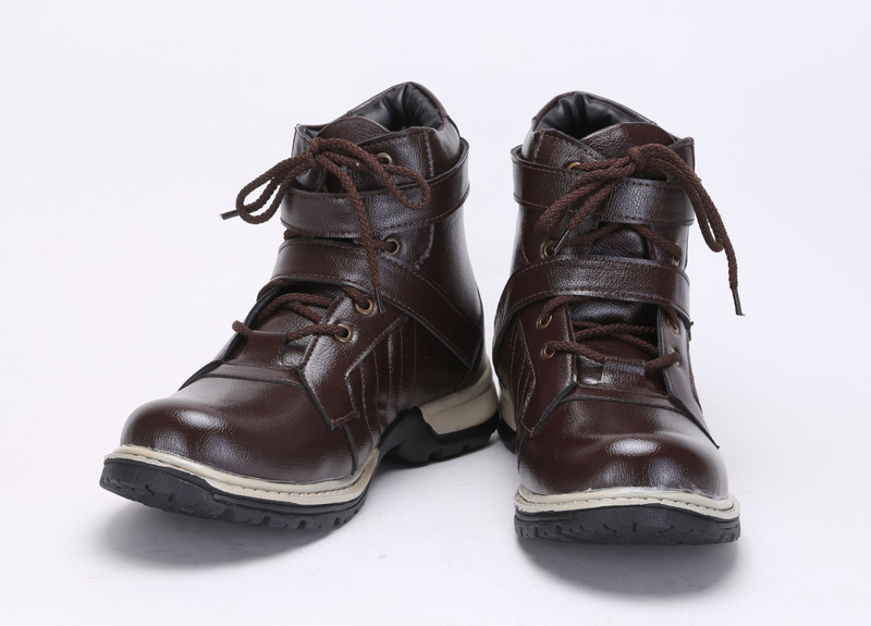 Quarks Double Belt Boots For Men(Brown)