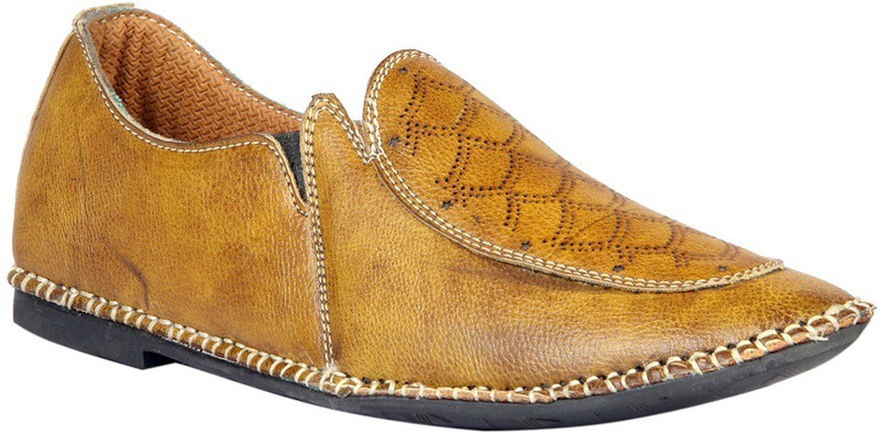 JK Port Blue Faux Leather Ethnic Shoe For Men(Blue)