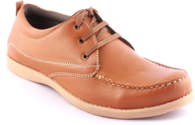 Zapatoz Tan Smart Corporate Casuals For Men(Tan)