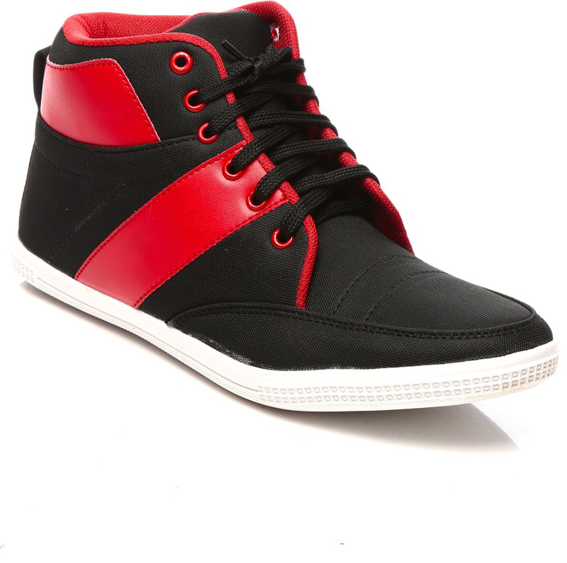Juan David Sneakers For Men(Black, Red) Juan David Sneakers For Men(Black, Red)