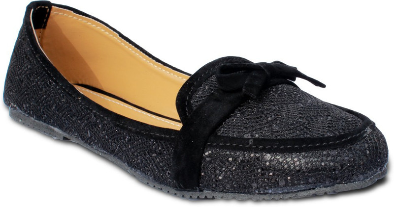 Indilego Boat Shoes For Women(Black)