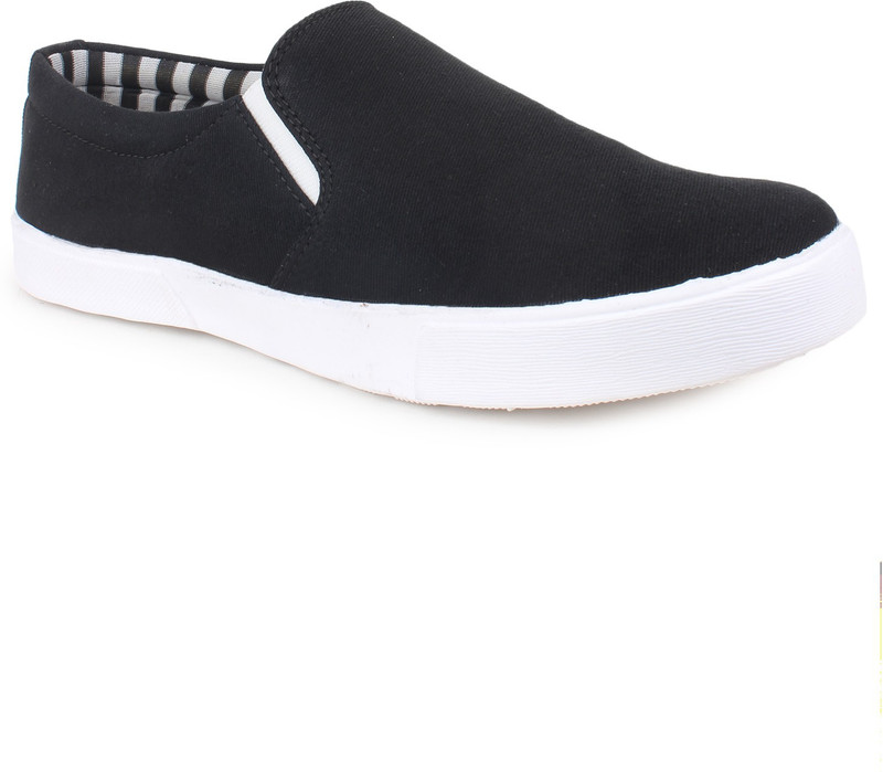 Shumael Slip-ons Slip On Sneakers For Men(Black) Shumael Slip-ons Slip On Sneakers For Men(Black)