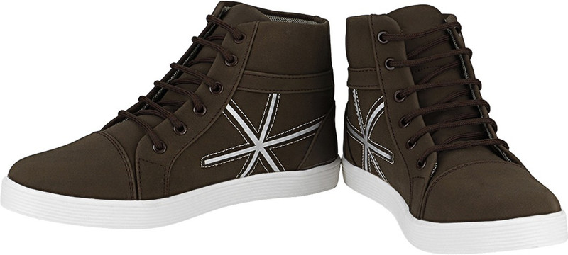 Stylon Trendy Boots For Men(White, Brown)