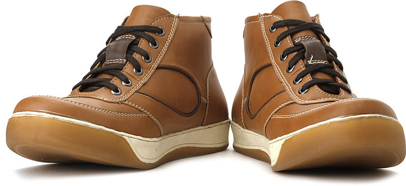 Flippd Mid Ankle Sneakers For Men(Tan)
