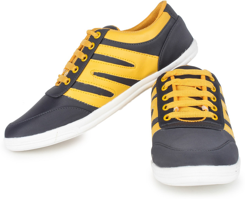 Beonza Casual Shoes For Men(Grey, Yellow)