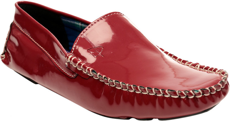 Funk'd Patent Loafers For Men(Red)