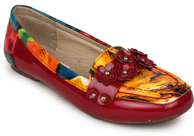 Stylistry Maxis Women'S Casual Flat Loafers For Women(Red)