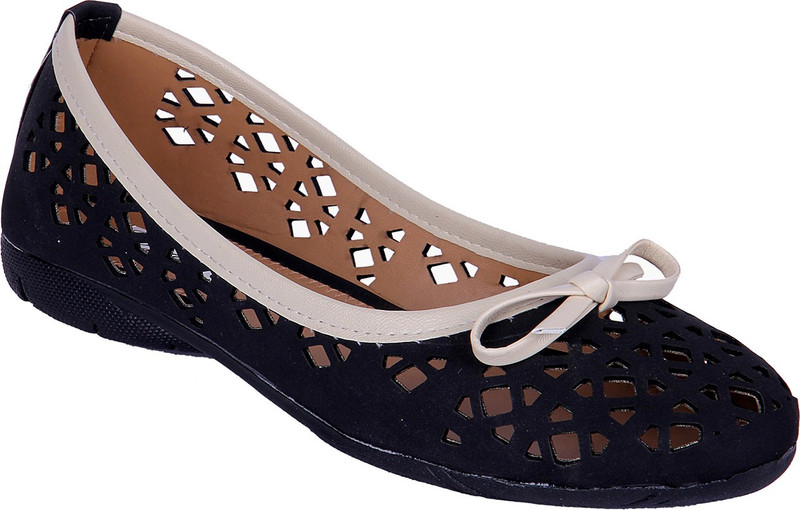 Goyal Black Cutwork Bellies For Women(Black)