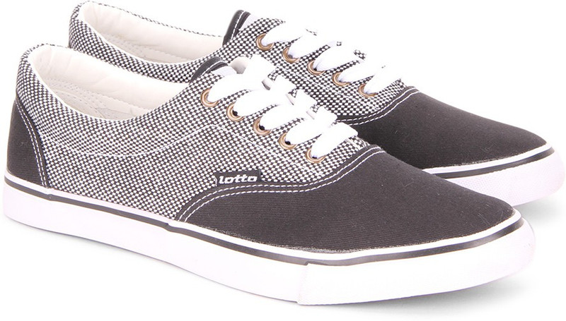 Lotto Devin Canvas Shoes For Men(White, Black)