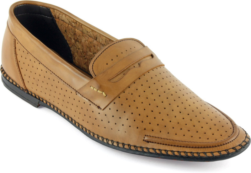 Devils Technetium Dooted Front Cheeku Loafers For Men(Tan)