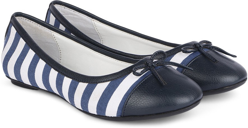 Chemistry Stripe Ballerinas For Women(Blue)