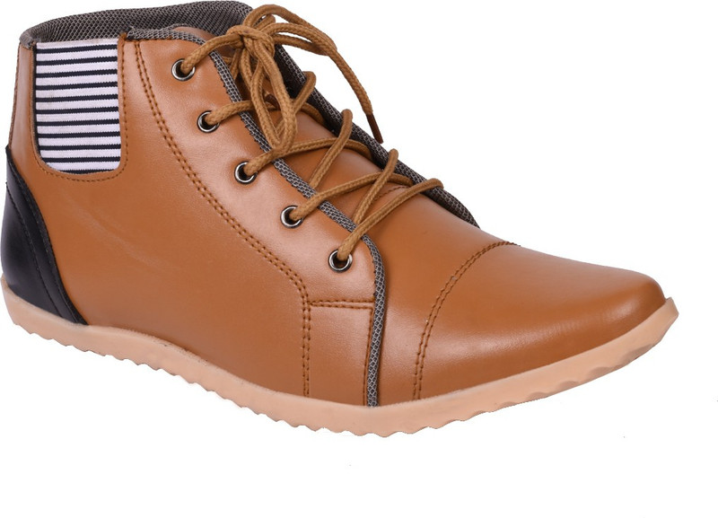 Knoos Stretch Up Boots Casual Shoes For Men(Tan)