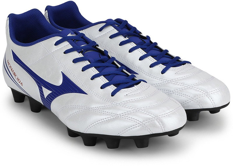 Mizuno Monarcida Fs Md (Wide) Football Shoes For Men(White, Blue)