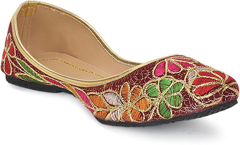 Paduki Ethnic Bellies For Women(Maroon)